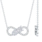 Lab Grown Diamond Infinity Love Knot Necklace For Women