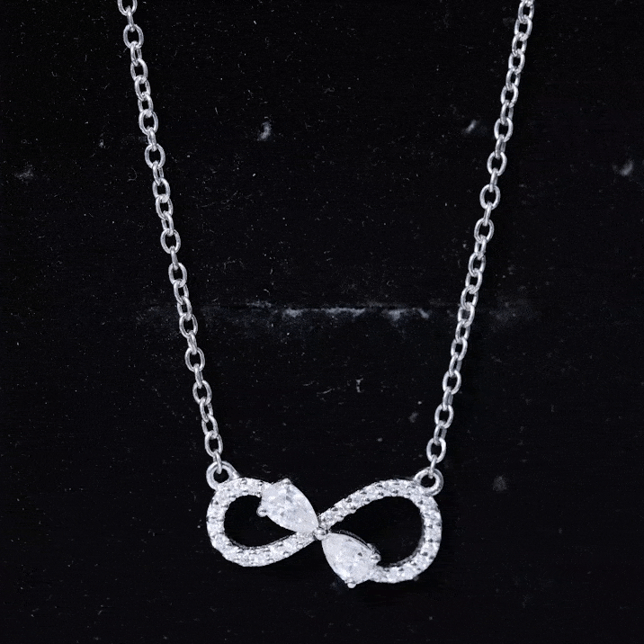 Lab Grown Diamond Forever Knot Teardrop Necklace