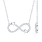 Lab Grown Diamond Infinity Knot Necklace With Cute Heart