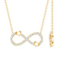 Lab Grown Diamond Infinity Knot Necklace With Cute Heart