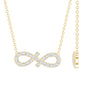 Pave Set Lab Grown Diamond Sideways Infinity Necklace