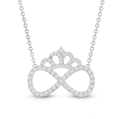 Lab Grown Diamond Crown Statement Necklace