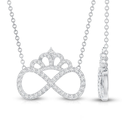 Lab Grown Diamond Crown Statement Necklace