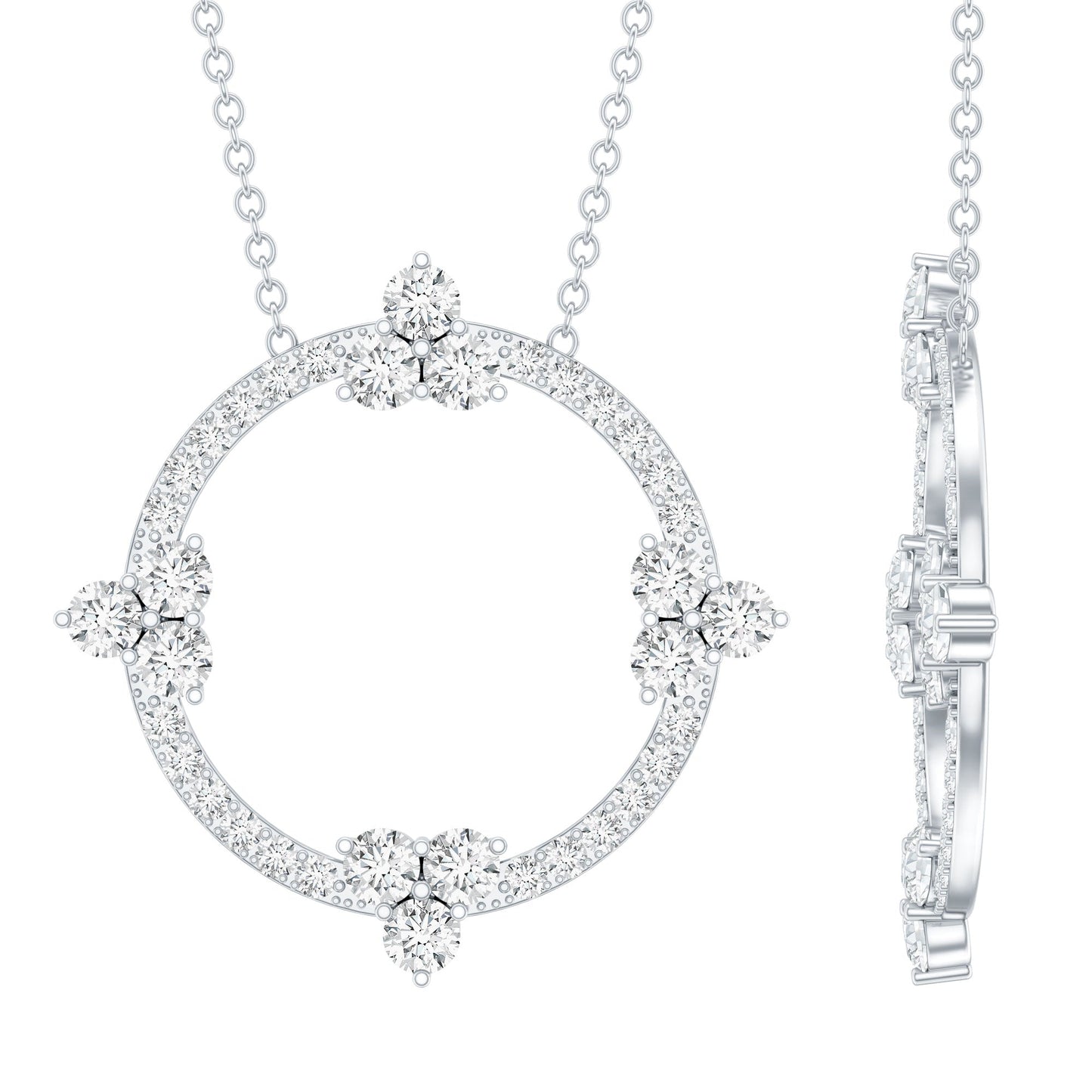 Certified Lab Grown Diamond Circle of Life Necklace