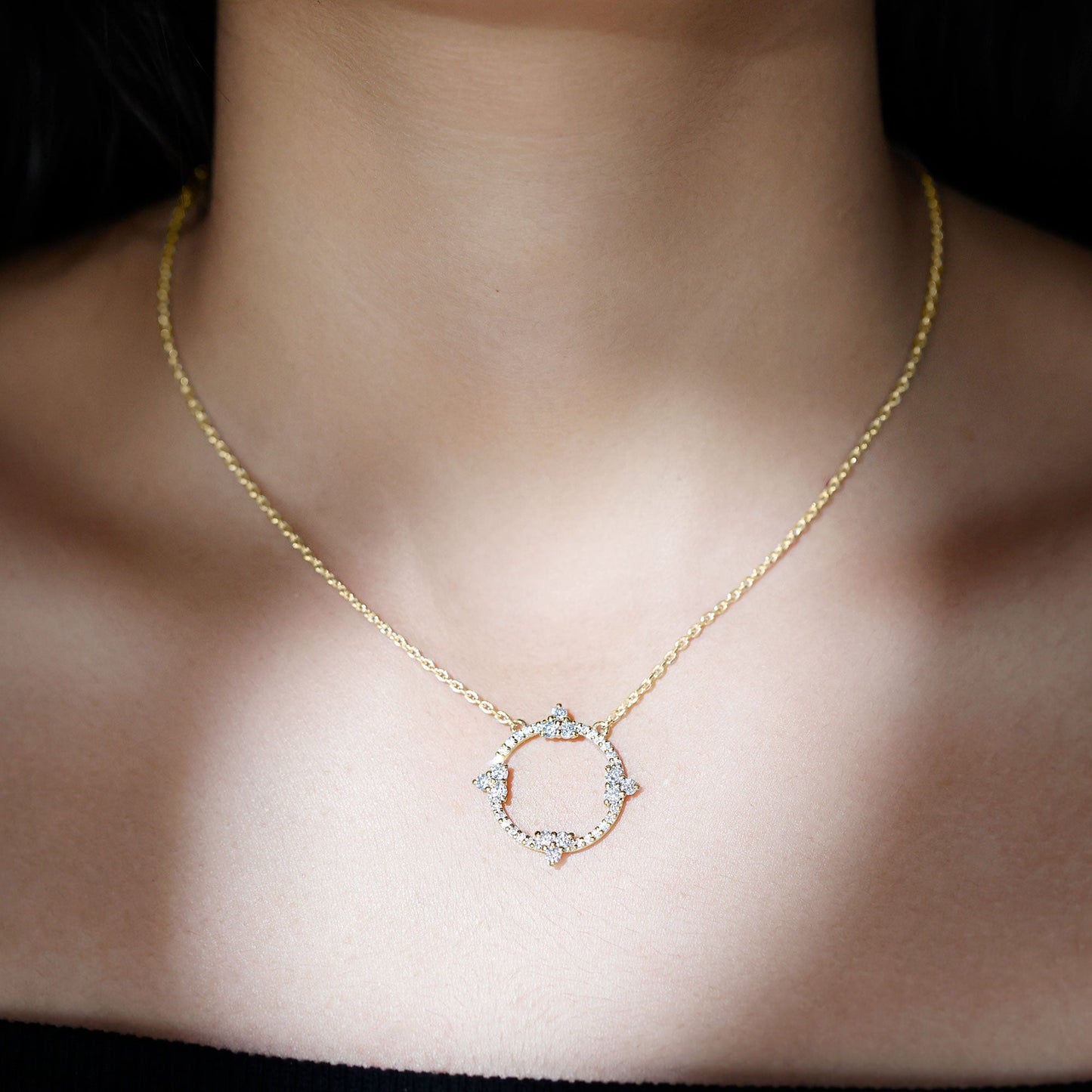 Certified Lab Grown Diamond Circle of Life Necklace