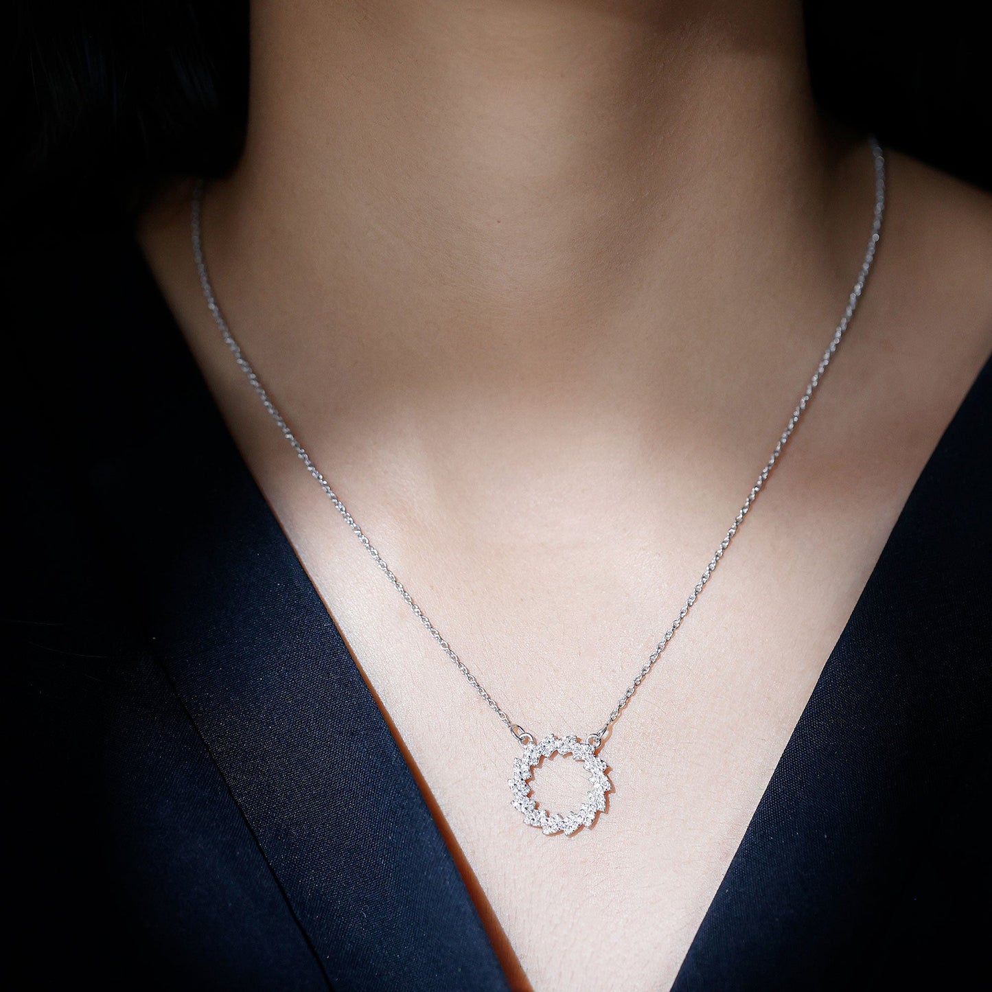 Lab Grown Diamond Designer Eternity Necklace