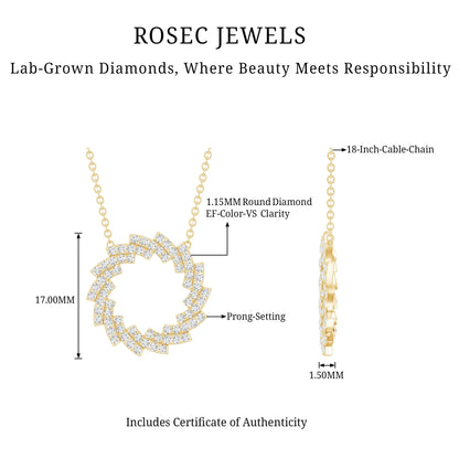 Lab Grown Diamond Designer Eternity Necklace