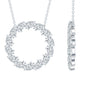 Certified Lab Pear Diamond Eternity Circle Necklace