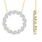 Certified Lab Pear Diamond Eternity Circle Necklace