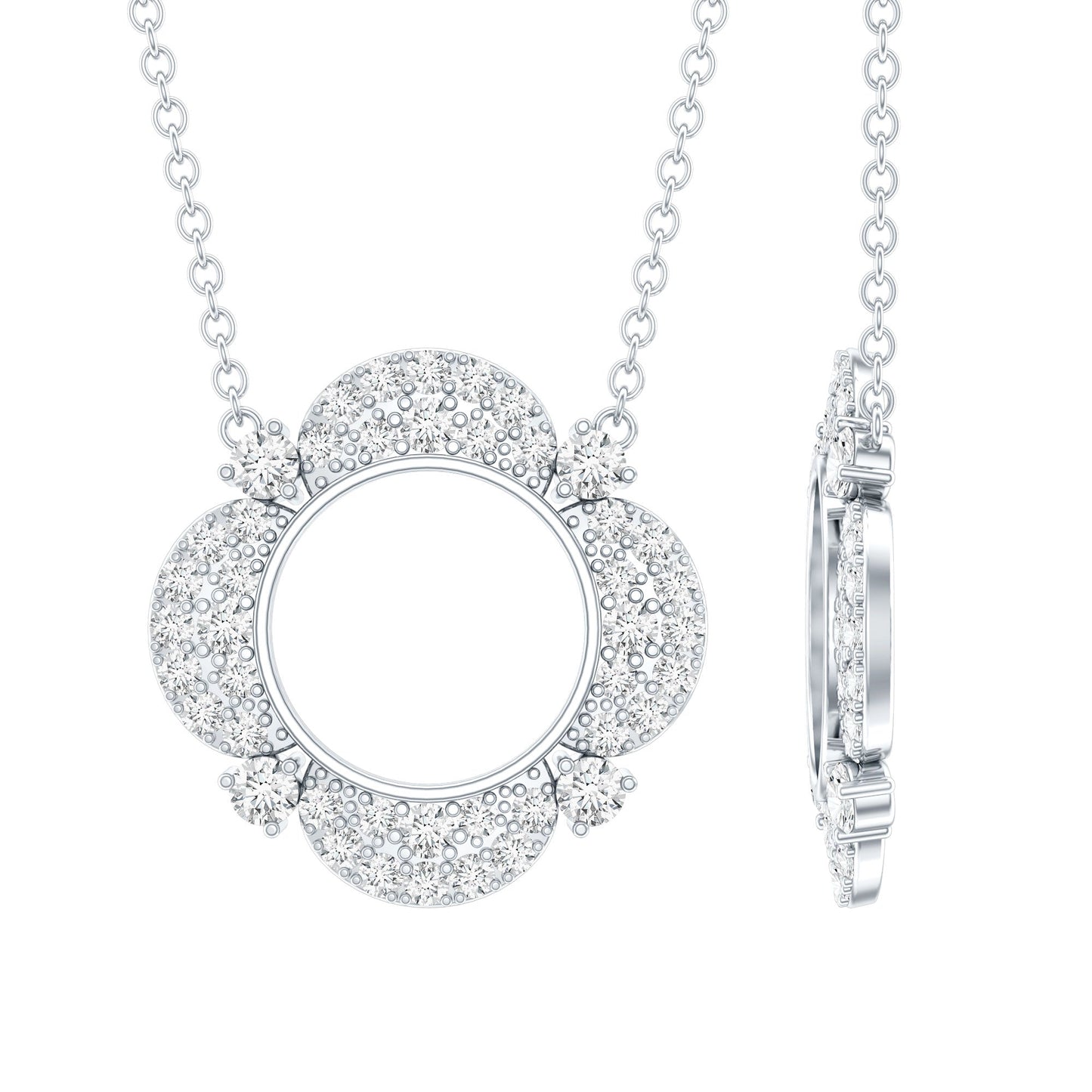 Certified Lab Grown Diamond Nature Inspired Necklace