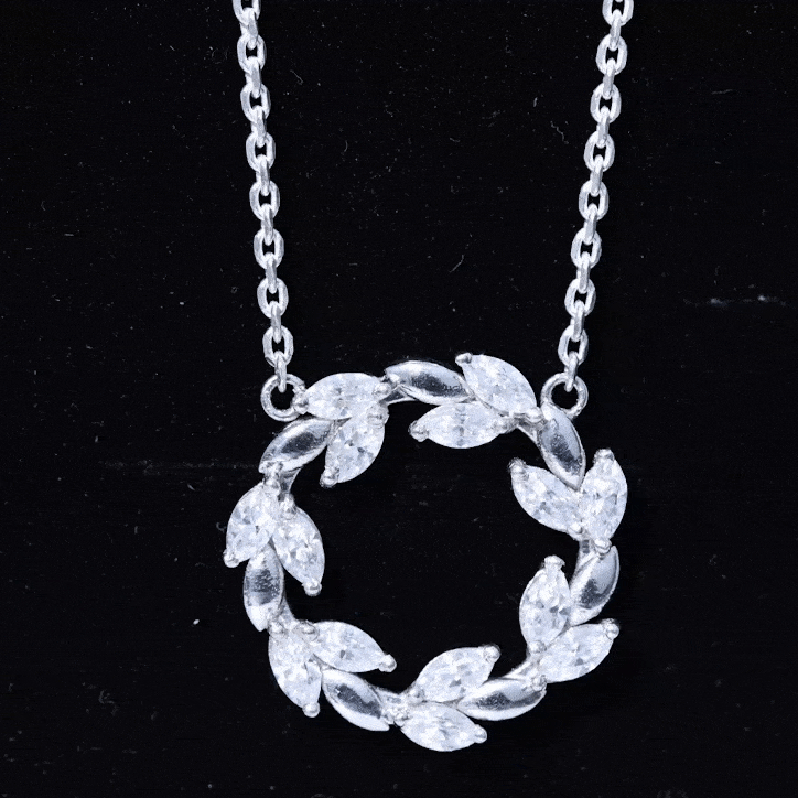 Lab Grown Diamond Nature Inspired Circle Necklace
