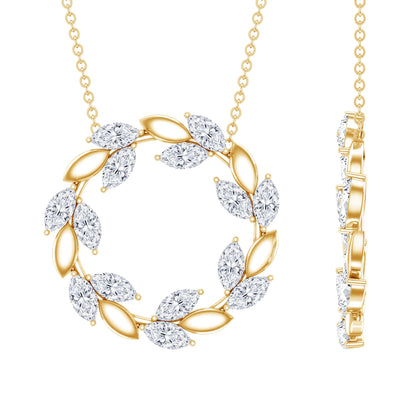 Lab Grown Diamond Nature Inspired Circle Necklace