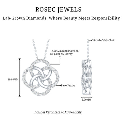 Certified Lab Grown Diamond Interlocking Circle Necklace