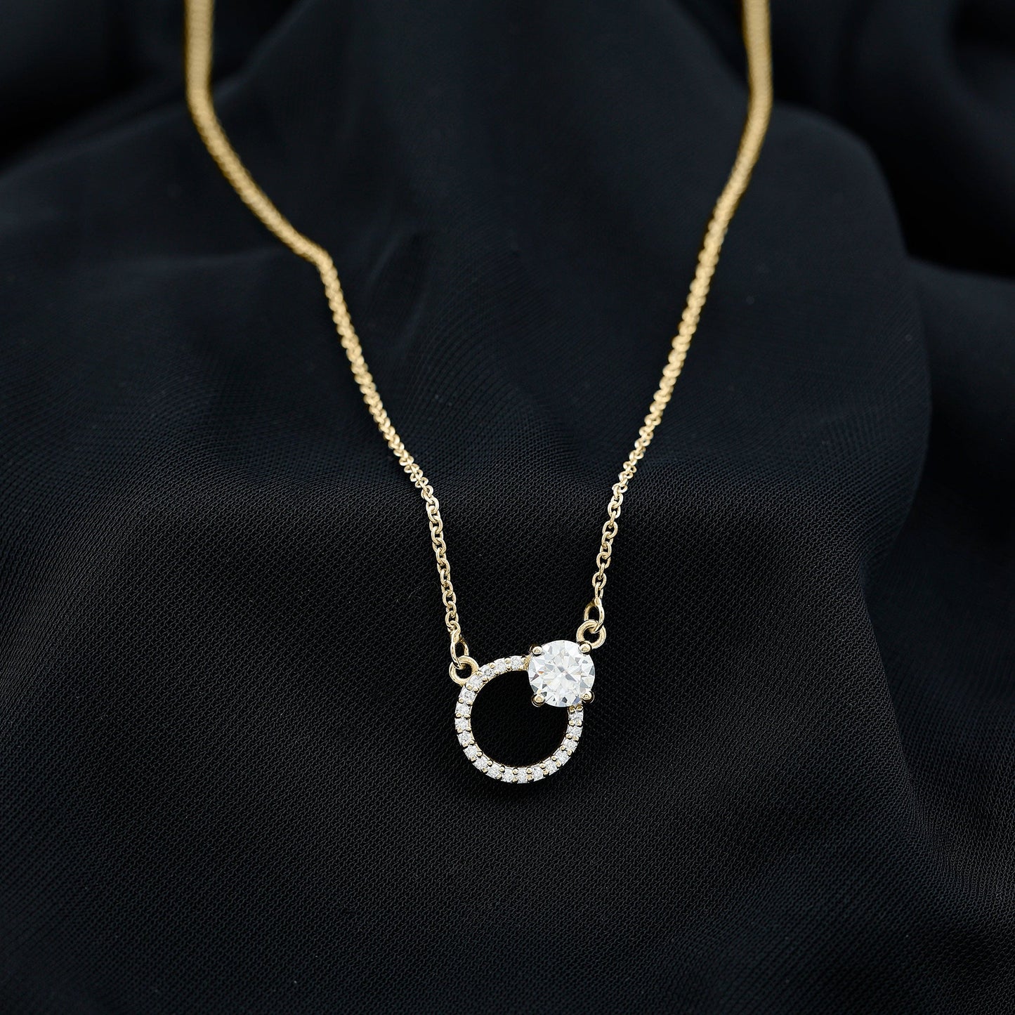 Certified Lab 0.9 Carat Diamond Circle Of Life Necklace