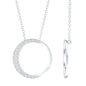 Pave Set Lab Grown Diamond Open Circle Pendant Necklace