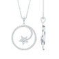 Certified Lab Grown Diamond Open Circle Necklace With Star
