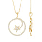 Certified Lab Grown Diamond Open Circle Necklace With Star