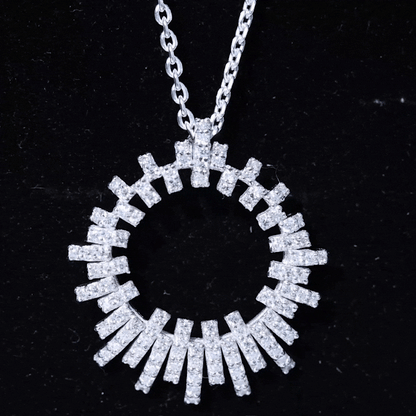 Certified Pave Set Lab Grown Diamond Eternity Necklace