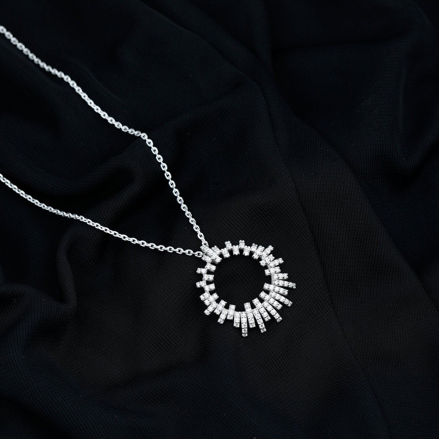 Certified Pave Set Lab Grown Diamond Eternity Necklace