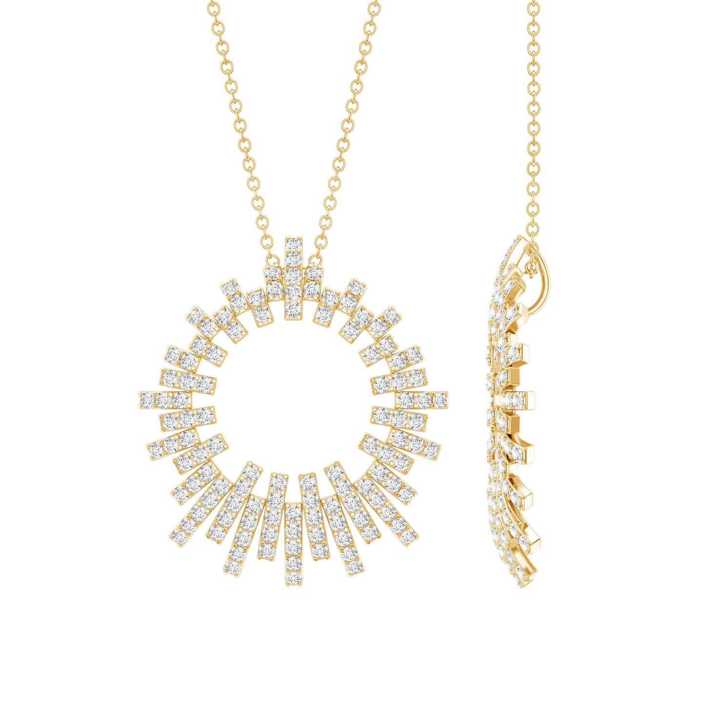 Certified Pave Set Lab Grown Diamond Eternity Necklace