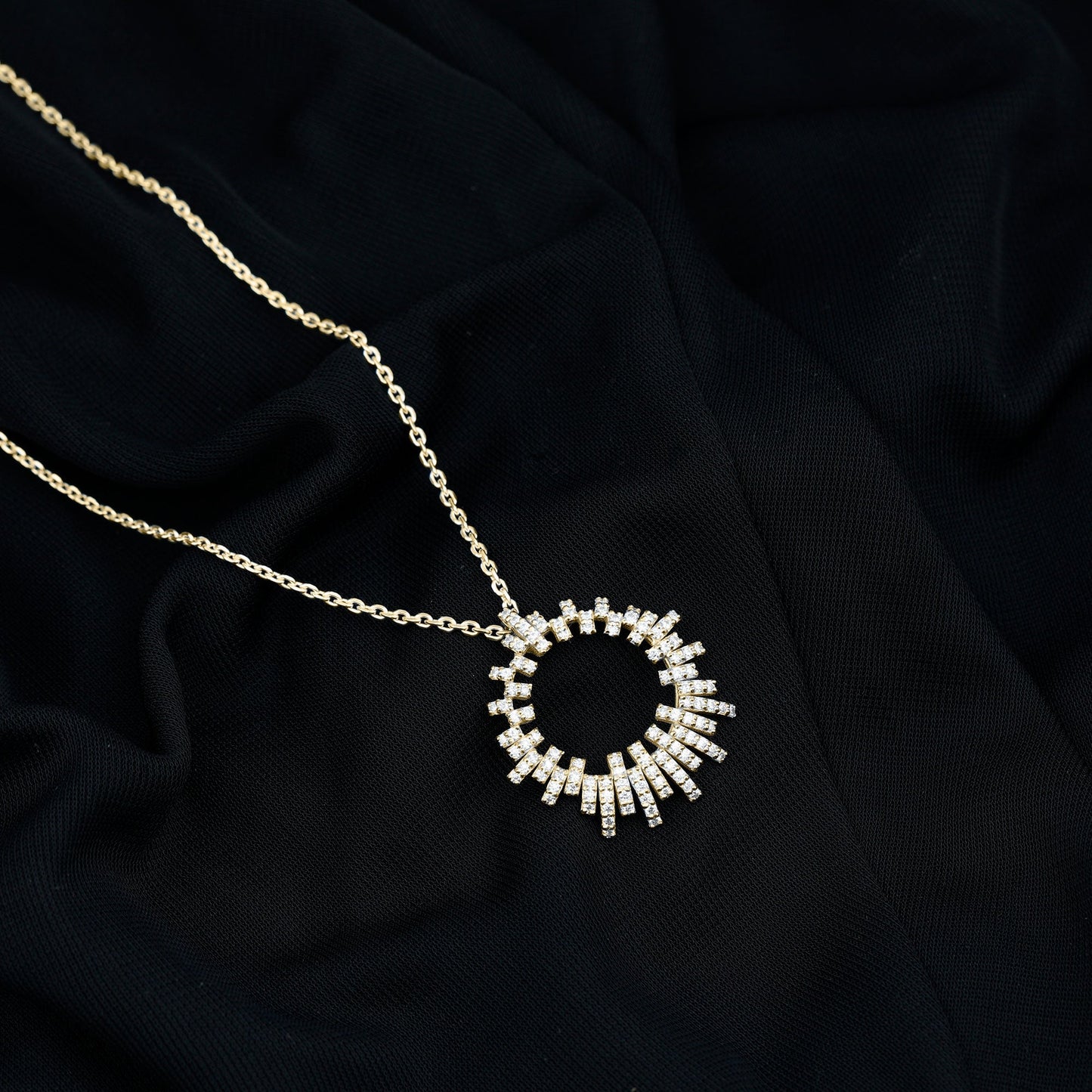 Certified Pave Set Lab Grown Diamond Eternity Necklace