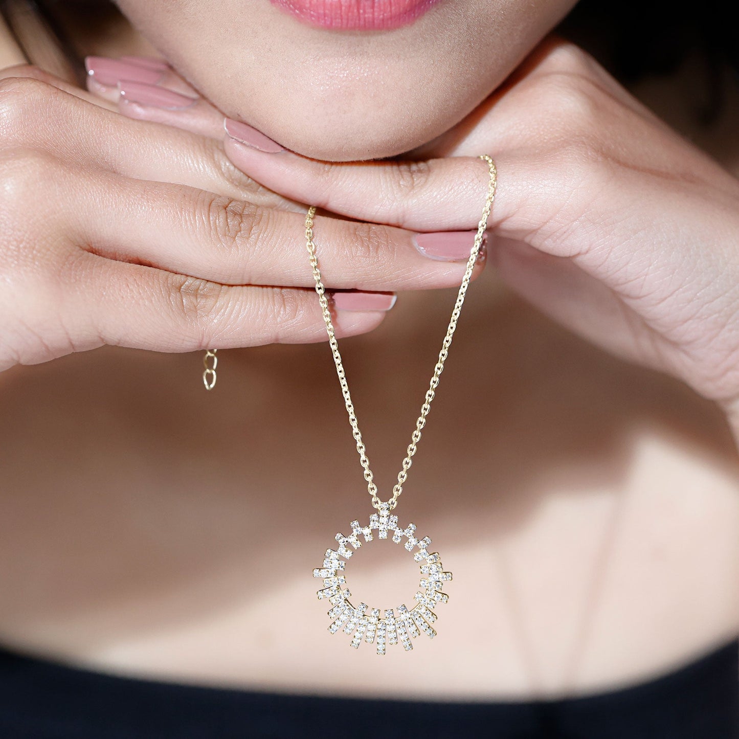 Certified Pave Set Lab Grown Diamond Eternity Necklace
