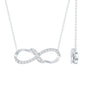 Lab Grown Diamond Infinity Knot Necklace with Accent