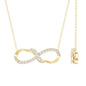 Lab Grown Diamond Infinity Knot Necklace with Accent