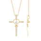 Certified Lab Grown Diamond Cross Heart Necklace