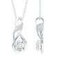 Certified Lab 0.9 Carat Round Diamond Infinity Pendant Necklace