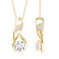 Certified Lab 0.9 Carat Round Diamond Infinity Pendant Necklace