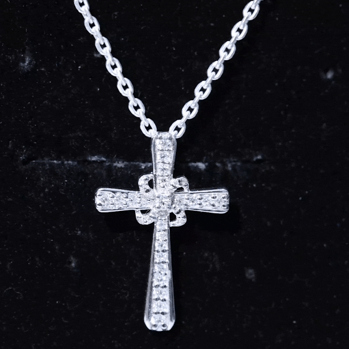 Lab Grown Diamond Catholic Cross Necklace