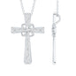 Lab Grown Diamond Catholic Cross Necklace