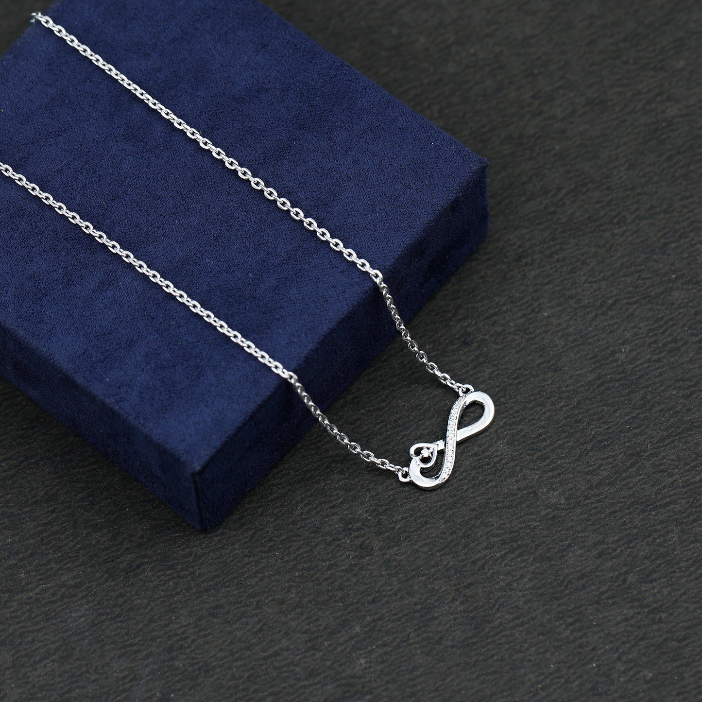 Certified Lab Grown Diamond Infinity Heart Necklace