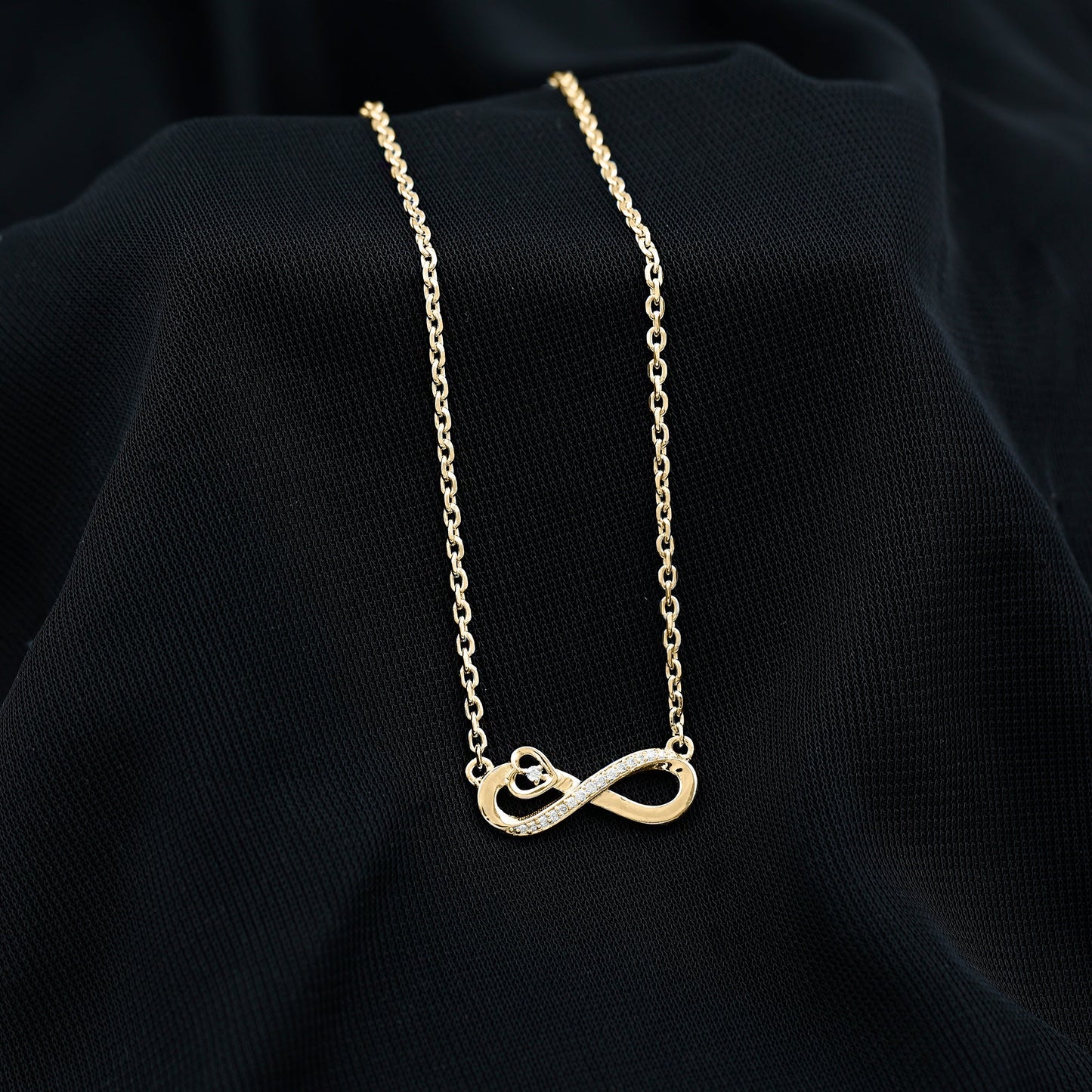 Certified Lab Grown Diamond Infinity Heart Necklace