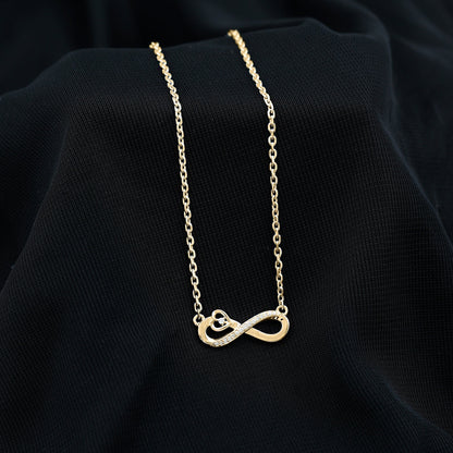 Certified Lab Grown Diamond Infinity Heart Necklace