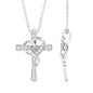 Certified Lab Grown Diamond Heart Cross Necklace
