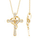 Certified Lab Grown Diamond Heart Cross Necklace