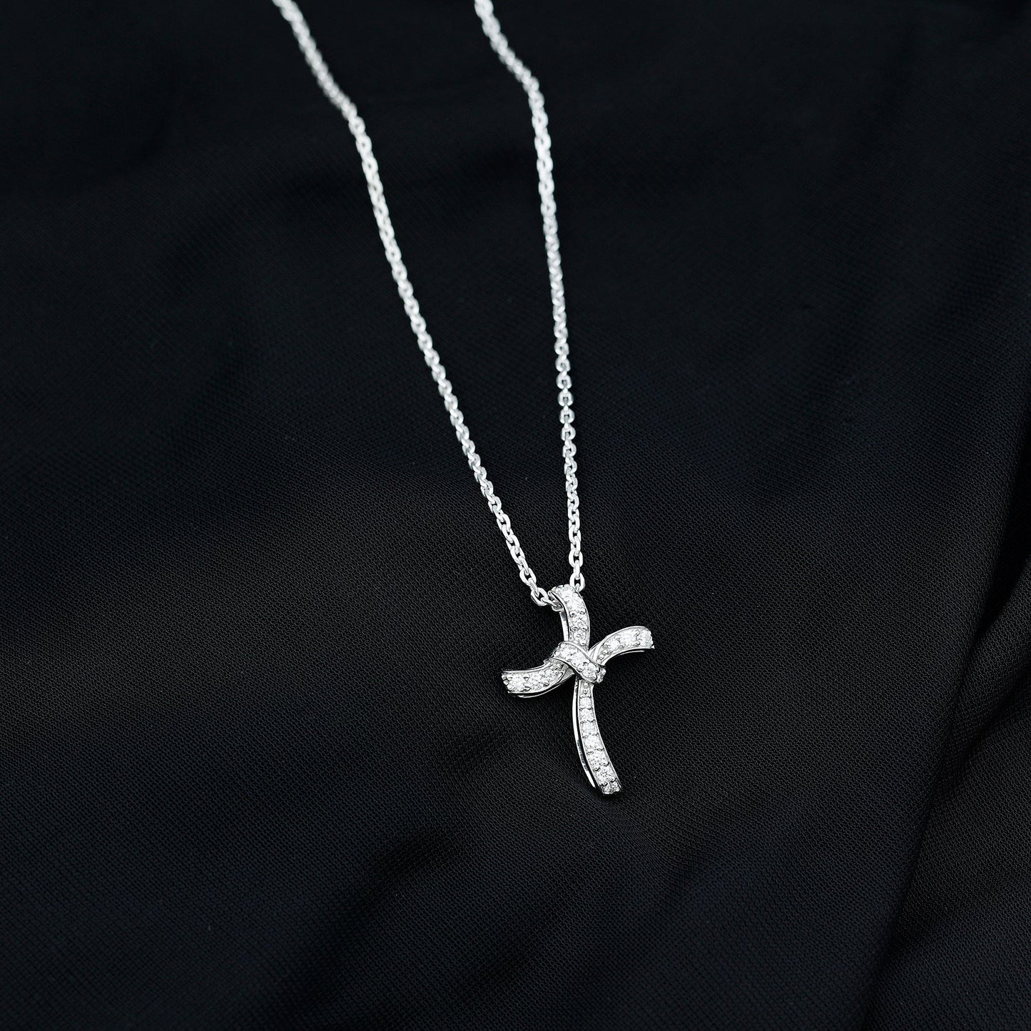 Certified Lab Grown Diamond Catholic Cross Pendant