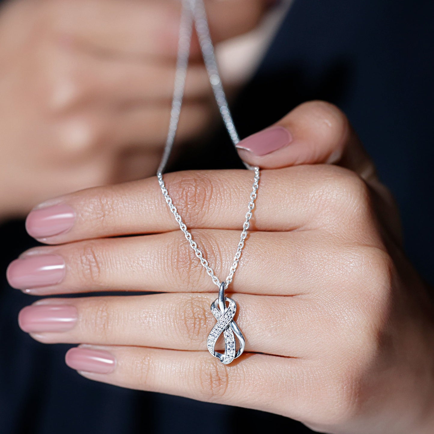 Certified Lab Grown Diamond Infinity Loop Necklace