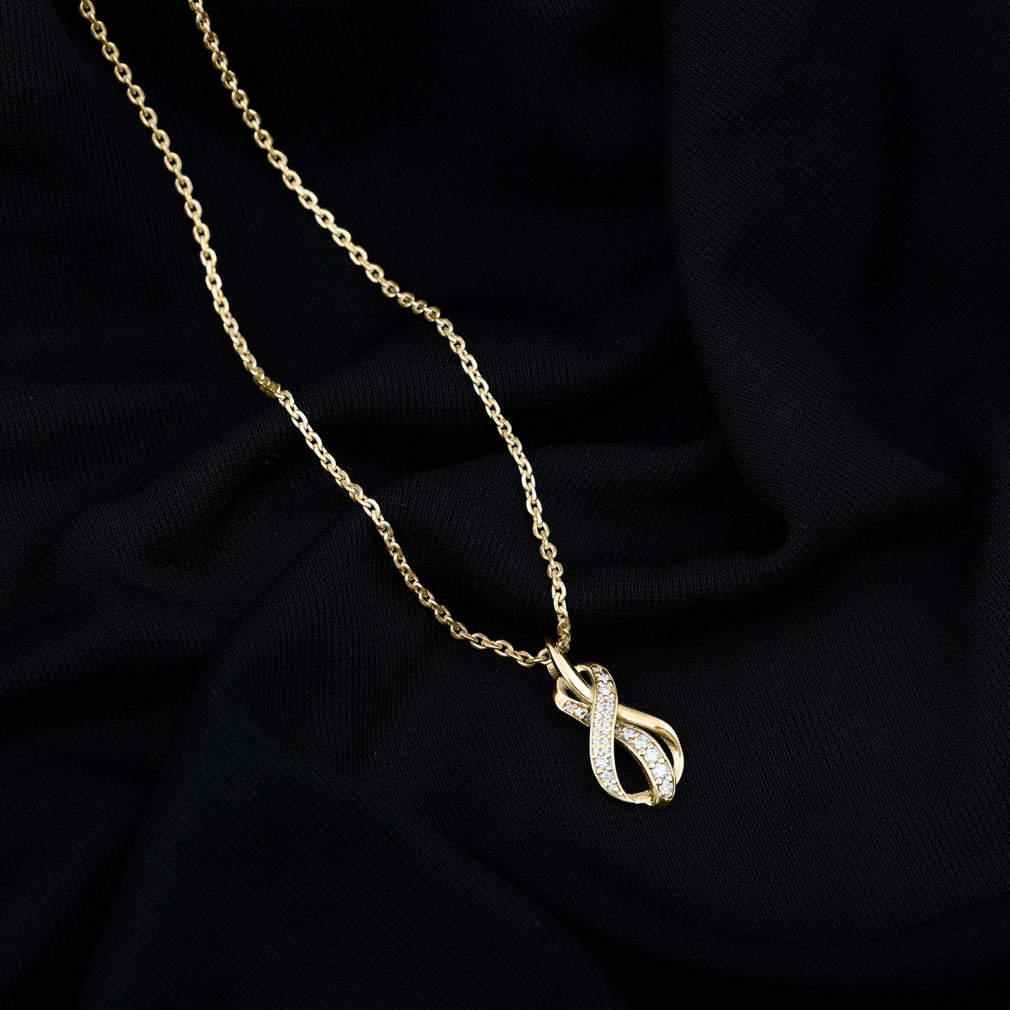 Certified Lab Grown Diamond Infinity Loop Necklace