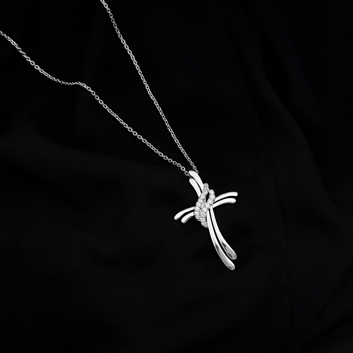 Lab Grown Diamond Designer Catholic Cross Necklace