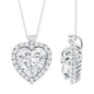 Certified 5.5 Carat Moissanite Heart Necklace with Silver Chain