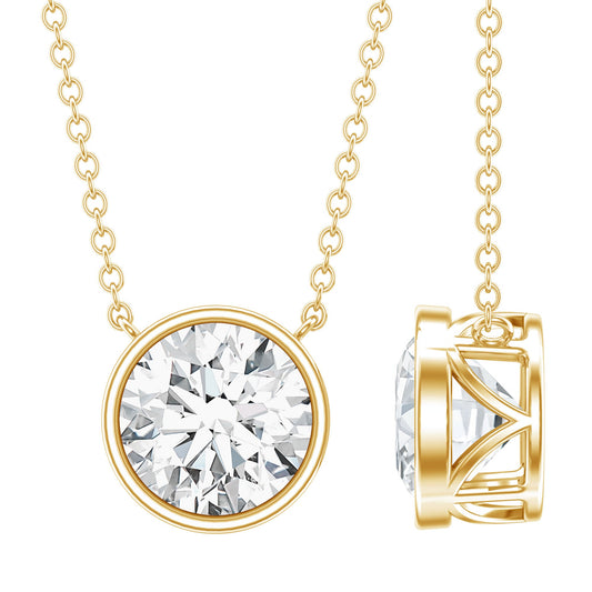 IGI Certified 3 Carat Lab Grown Diamond Solitaire Necklace for Women