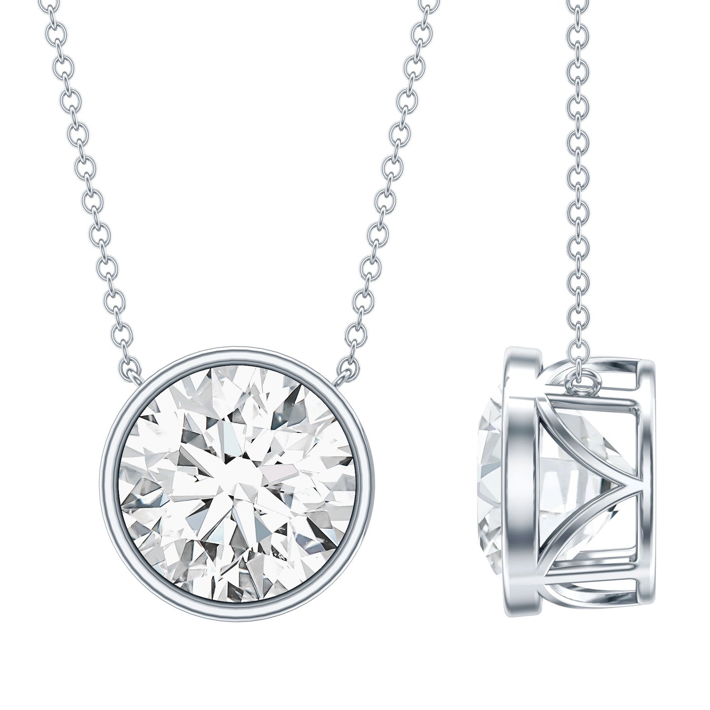 5 Carat Lab Grown Diamond Bridal Necklace with IGI Certificate