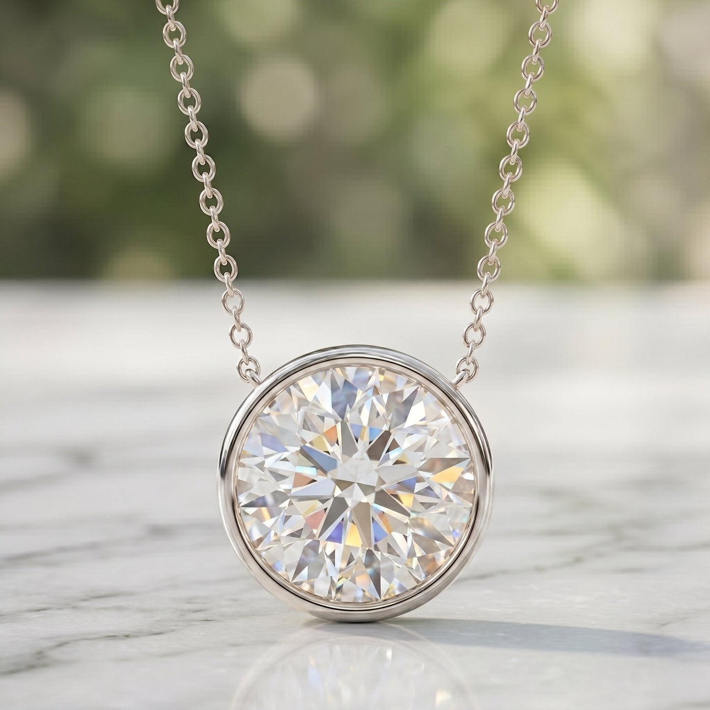 5 Carat Lab Grown Diamond Bridal Necklace with IGI Certificate