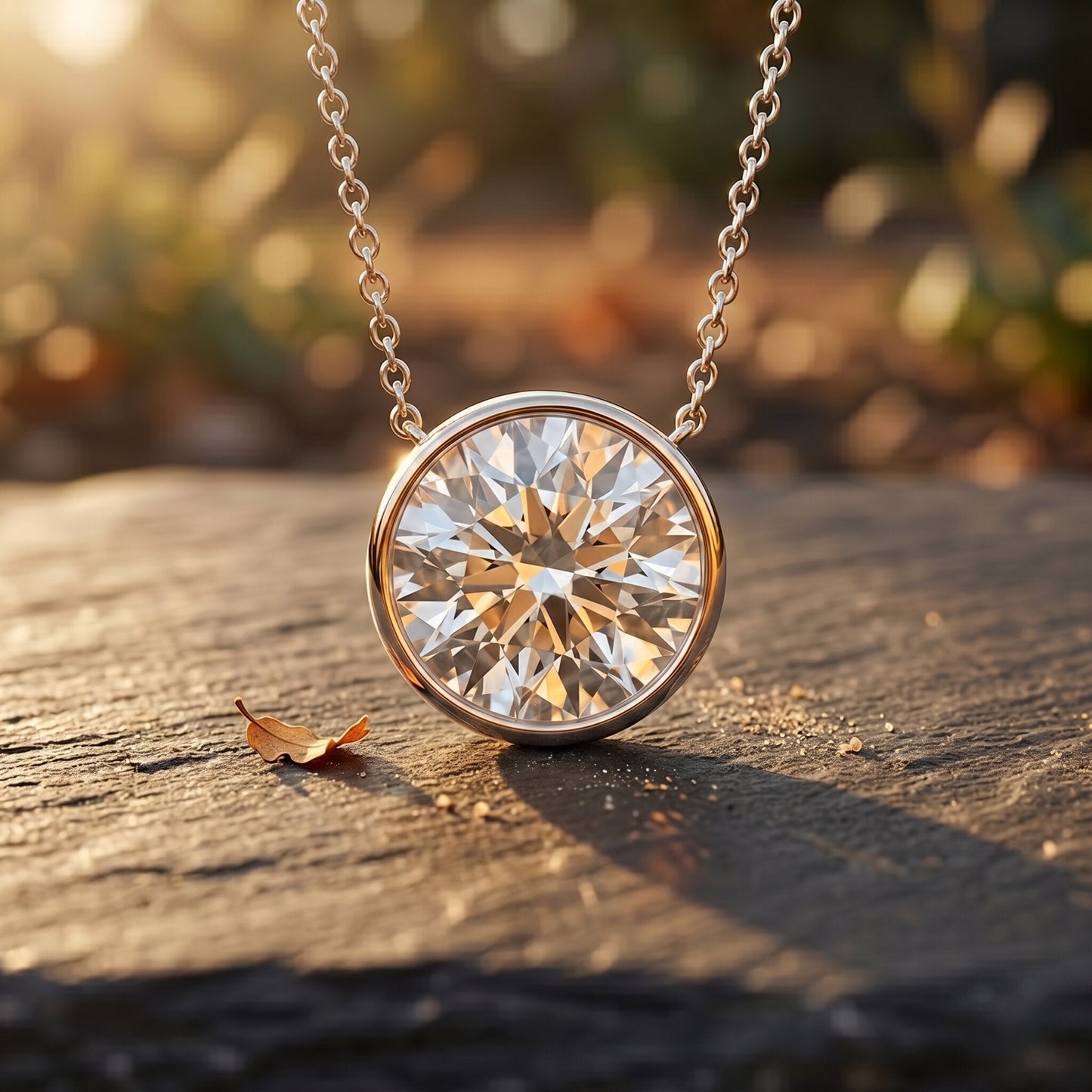 5 Carat Lab Grown Diamond Bridal Necklace with IGI Certificate