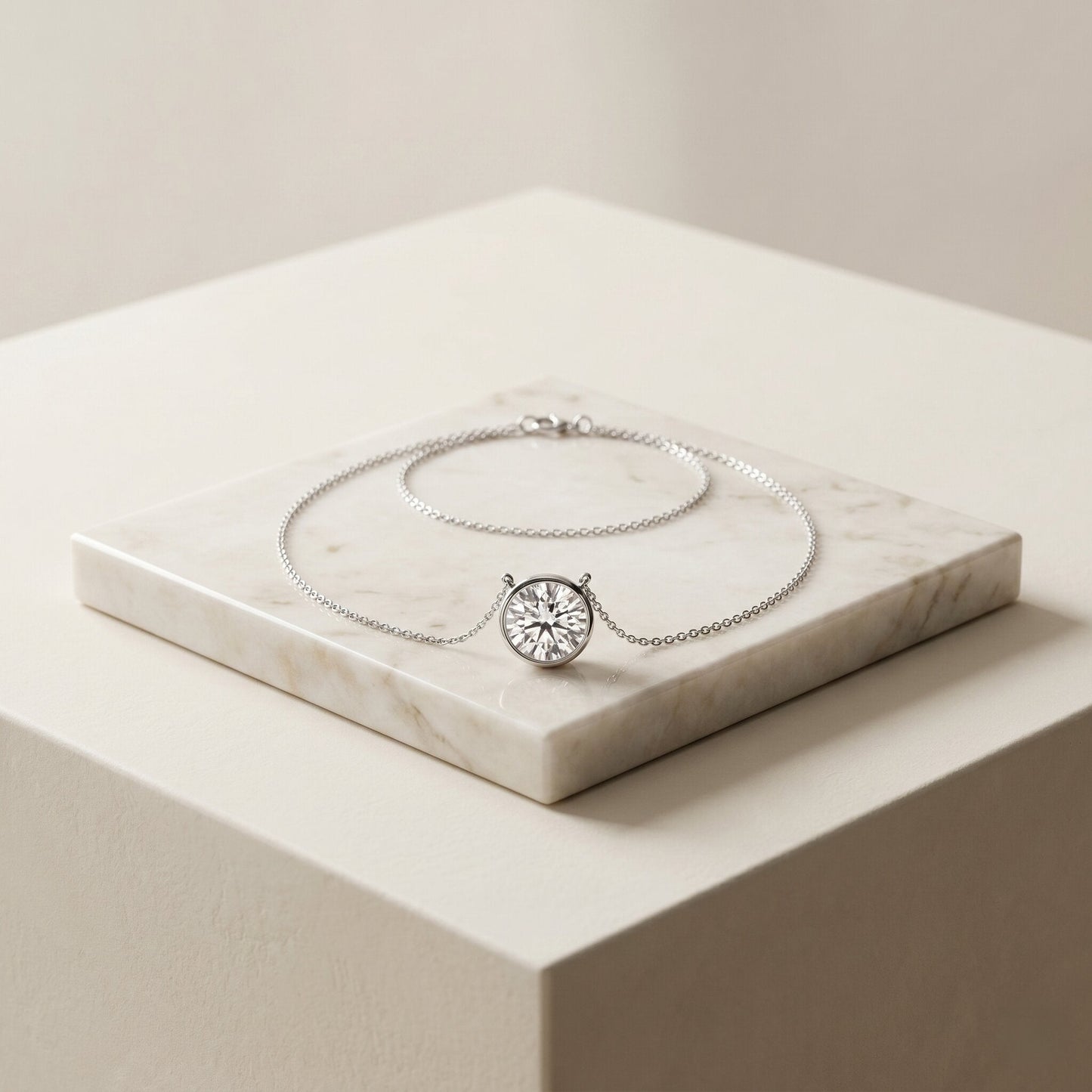 5 Carat Lab Grown Diamond Bridal Necklace with IGI Certificate