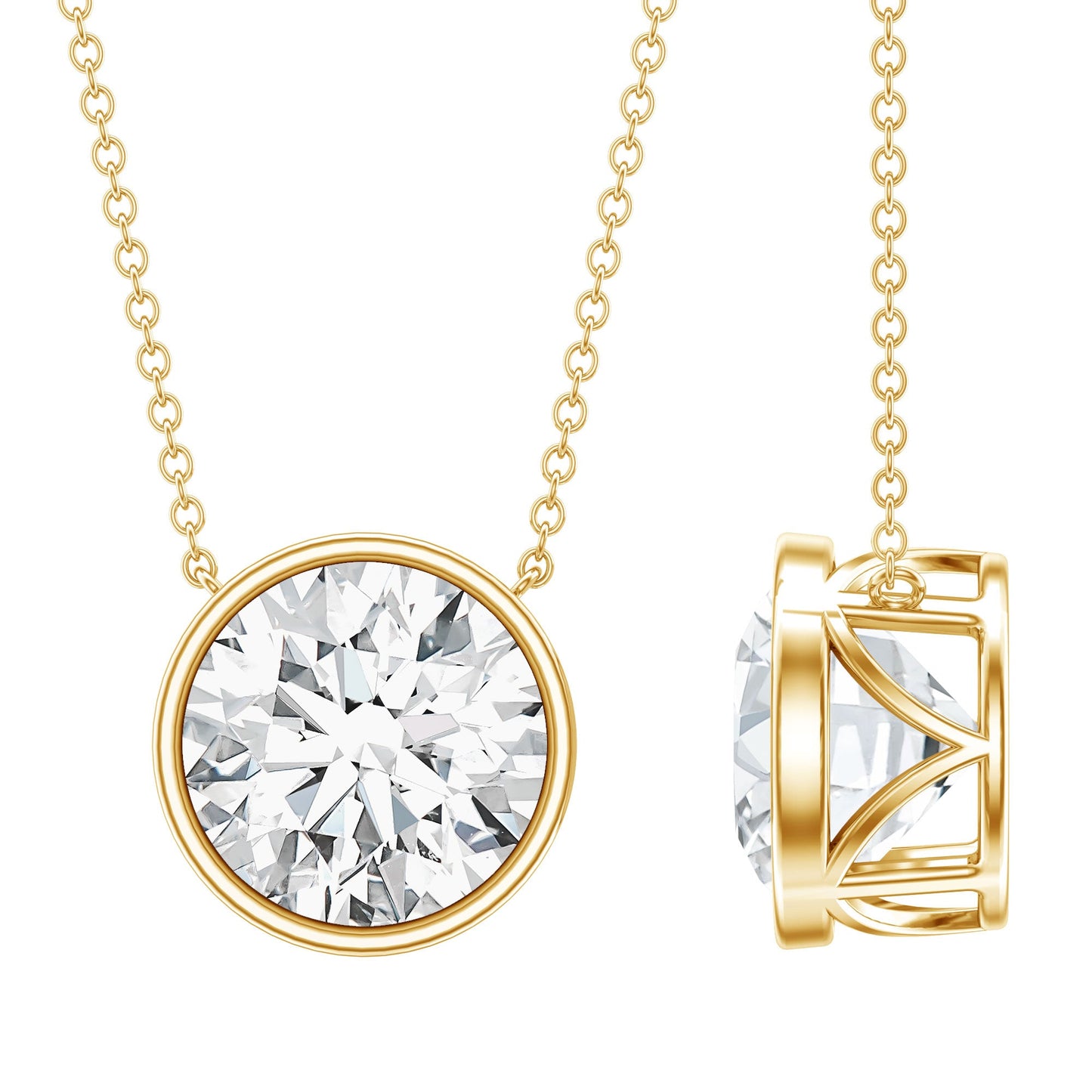 5 Carat Lab Grown Diamond Bridal Necklace with IGI Certificate