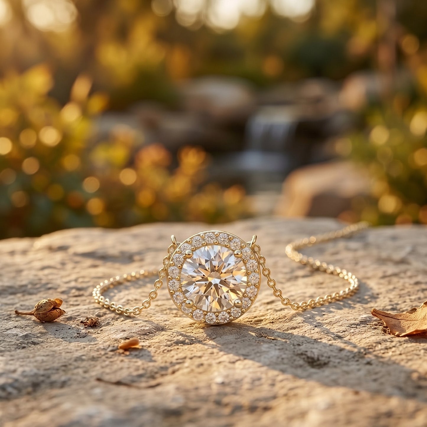 1 Carat Lab Grown Diamond Bridal Necklace with IGI Certificate